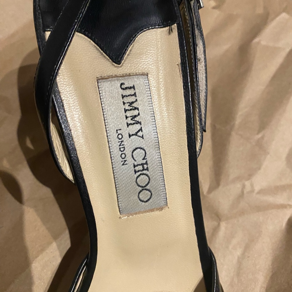 Jimmy Choo Black Slingback Sandals